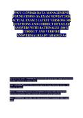WGU C175&sol;D426 DATA MANAGEMENT &NewLine;FOUNDATIONS OA EXAM NEWEST 2026 &NewLine;ACTUAL EXAM 2 LATEST VERSIONS 300 &NewLine;QUESTIONS AND CORRECT DETAILED &NewLine;ANSWERS WITH RATIONALES &lpar;100&percnt; &NewLine;CORRECT AND VERIFIED &NewLine;ANSWERS&rpar;&vert;ALREADY GRADED A&plus; 