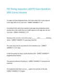 PCC Paving Inspection LADOTD Exam Questions With Correct Answers