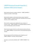 LADOTD Structural Concrete Inspection 2 Questions With Correct Answers&period;