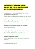 LMR GEORGETTE REVIEW PMHNP&NewLine;ACTUAL TEST PAPER 2026 QUESTIONS&NewLine;WITH SOLUTIONS GRADED A&plus;