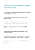 LADOTD Construction Leveling Exam Questions With Correct Answers&period;