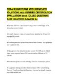 NETA&lowbar;III&lowbar;QUESTIONS&lowbar;WITH&lowbar;COMPLETE&lowbar;SOLUTIONS&lowbar;2023&lowbar;VERIFIED&lowbar;CERTIFICATION