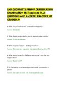 LMR GEORGETTE PMHNP CERTIFICATION&NewLine;EXAMINATION TEST 2026 630 PLUS&NewLine;QUESTIONS AND ANSWERS PRACTICE SET&NewLine;GRADED A&plus;