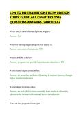 LPN TO RN TRANSITIONS SIXTH EDITION&NewLine;STUDY GUIDE ALL CHAPTERS 2026&NewLine;QUESTIONS ANSWERS GRADED A&plus;
