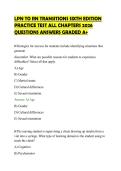 LPN TO RN TRANSITIONS SIXTH EDITION&NewLine;PRACTICE TEST ALL CHAPTERS 2026&NewLine;QUESTIONS ANSWERS GRADED A&plus;&NewLine;