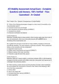 ATI Mobility Assessment Actual Exam 2026&sol;2027 &vert; Complete Questions and Answers&comma; 100&percnt; Verified &ndash; Pass Guaranteed - A&plus; Graded