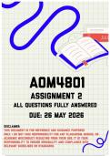 AOM4801 Assignment 2 Memo &vert; Due 26 May 2026