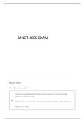 MNGT 4800 SIMULATION ACTUAL EXAM 