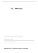 MNGT 4800 TEST 1 ADAMS QUESTIONS WITH 100&percnt; CORRECT VERIFIED SOLUTIONS &vert; ALREADY GRADED A&plus;