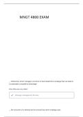 MNGT 4800 EXAM 1 Q UESTIONS AND ANSWERS &vert; 2026 UPDATE &vert; WITH COMPLETE SOLUTION&period;