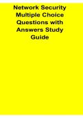 Network Security Multiple Choice Questions with Answers Study Guide Complete Cybersecurity Exam Practice and Review Resource 2025&sol; 2026