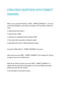 COBA EXAM QUESTIONS WITH CORRECT ANSWERS