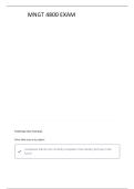 MNGT 4800 EXAM 1 Q UESTIONS AND WITH COMPLETE SOLUTION