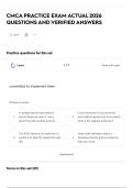 CMCA PRACTICE EXAM ACTUAL 2026 QUESTIONS AND VERIFIED ANSWERS