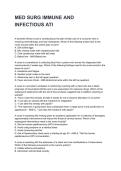 MED SURG IMMUNE AND INFECTIOUS ATI Updated 2026&sol;2027 Questions with Expert-Verified Answers