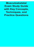 Musculoskeletal Exam Study Guide with Key Concepts Techniques and Practice Questions Complete Clinical Assessment Review 2025&sol; 2026