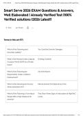 Smart Serve 2026 EXAM Questions & Answers&comma; Well Elaborated &vert; Already Verified Test &vert;100&percnt; Verified solutions &vert;2026 Latest&excl;&excl;&NewLine;&NewLine;