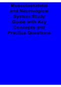  &NewLine;Musculoskeletal and Neurological System Study Guide with Key Concepts and Practice Questions Complete Clinical Review and Exam Preparation 2025&sol; 2026