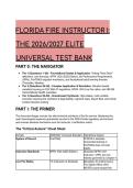 2026&sol;2027 Florida Fire Instructor I&colon; The S-Tier Universal Test Bank & Study Guide