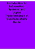 Introduction to Information Systems and Digital Transformation in Business Study Guide Complete Review and Exam Preparation Resource 2025&sol; 2026