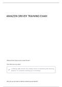 AMAZON DRIVER TRAINING - SAMPLE QUESTIONS AND ANSWERS