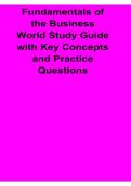 Fundamentals of the Business World Study Guide with Key Concepts and Practice Questions Complete Business Foundations Review and Exam Preparation 2025&sol; 2026