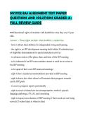 NYSTCE EAS ASSESSMENT TEST PAPER&NewLine;QUESTIONS AND SOLUTIONS GRADED A&plus;&NewLine;FULL REVIEW GUIDE