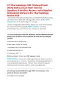 ATI Pharmacology CMS Proctored Exam &lpar;NGN&rpar; 2026 &vert; Actual Exam Practice Questions & Verified Answers with Detailed Rationales &vert; Complete RN Pharmacology Review PDF
