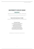 Maternity Evolve Exam 2026&ndash;2027 &vert; 380 Questions with Correct Answers Verified Nursing Exam Material