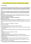 NSG 221 MENTAL HEALTH EXAM 1 QUESTIONS AND ANSWERS