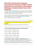 WGU D774 Introduction to Business Accounting Pre-Assessment 2026 &vert; Verified Questions & Correct Answers with Detailed Rationales &vert; Complete Study & Exam Prep Guide PDF