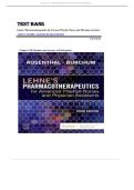 TEST BANK FOR Lehne's Pharmacotherapeutics for Advanced Practice Nurses and Physician Assistants 3rd Edition by Laura D&period; Rosenthal &comma; ISBN&colon; 9780323936064 Chapter 1-89 &lpar;Questions and Answers with Rationales&rpar; &vert;&vert; Guide A&plus;&NewLine;