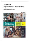 Test Bank &mdash; Services Marketing&colon; Concepts&comma; Strategies&comma; & Cases&comma; 6th Edition &lpar;Hoffman&comma; 2022&rpar;&comma; Chapters 1-15 &vert; All Chapters Covered