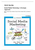 Test Bank &mdash; Social Media Marketing&colon; A Strategic Approach&comma; 3rd Edition &lpar;Zahay&comma; 2022&rpar;&comma; Chapters 1-14 &vert; All Chapters Covered