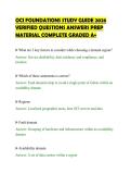 OCI FOUNDATIONS STUDY GUIDE 2026&NewLine;VERIFIED QUESTIONS ANSWERS PREP&NewLine;MATERIAL COMPLETE GRADED A&plus;