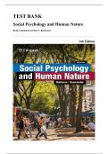 Test Bank &mdash; Social Psychology and Human Nature&comma; 6th Edition &lpar;Bushman & Baumeister&comma; 2023&rpar;&comma; Chapters 1-16 &vert; All Chapters Covered