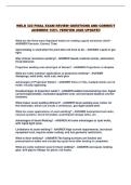 WELD 322 FINAL EXAM REVIEW QUESTIONS AND CORRECT ANSWERS 100&percnt; VERIFIED 2026 UPDATE&excl;&excl;