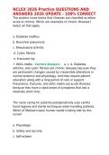 NCLEX 2026 Practice QUESTIONS AND ANSWERS 2026 UPDATE - 100- CORRECT