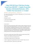 Galen NUR 242 Exam 2 Med Surg Nursing Actual Exam 2026&sol;2027 &ndash; Complete Exam-Style Questions with Detailed Rationales &vert; 100&percnt; Verified &vert; Pass Guaranteed &ndash; A&plus; Graded&NewLine;&NewLine;