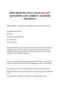 HESI MEDSURG FINAL EXAM 2026-2027 QUESTIONS AND CORRECT ANSWERS GRADED A&plus;