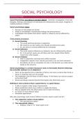 Social Psychology samenvatting - keuzenvak 3de bachelor 