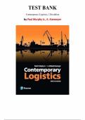  Test Bank for Contemporary Logistics 12th Edition by Paul Murphy Jr&comma; A&period; Knemeyer&comma; Chapter 1-14 &vert; All Chapters