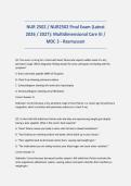&NewLine;NUR 2502 &sol; NUR2502 Multidimensional Care III &lpar;MDC 3&rpar; Final Exam ACTUAL EXAM 2026&sol;2027 &vert; Latest Update &vert; Rasmussen &vert; Verified Q&A with Rationales &vert; Pass Guaranteed - A&plus; Graded