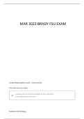 MAR 3023 EXAM 1 BRADY FSU 2018 QUESTIONS AND CORRECT DETAILED ANSWERS &vert;&vert; 100&percnt; GUARANTEED PASS BRAND NEW VERSION UPDATED 2026&sol;2027