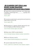 JB LEARNING EMT FINAL 2026&NewLine;STUDY GUIDE PRACTICE&NewLine;QUESTIONS DETAILED SOLUTIONS&NewLine;