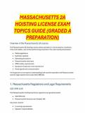 MASSACHUSETTS 2A HOISTING LICENSE EXAM TOPICS GUIDE &lpar;GRADED A PREPARATION&rpar;