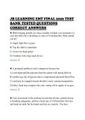 JB LEARNING EMT FINAL 2026 TEST&NewLine;BANK TESTED QUESTIONS&NewLine;CORRECT ANSWERS
