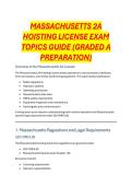 MASSACHUSETTS 2A HOISTING LICENSE EXAM TOPICS GUIDE &lpar;GRADED A PREPARATION&rpar;