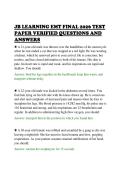 JB LEARNING EMT FINAL 2026 TEST&NewLine;PAPER VERIFIED QUESTIONS AND&NewLine;ANSWERS&NewLine;