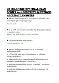 JB LEARNING EMT FINAL EXAM&NewLine;SCRIPT 2026 COMPLETE QUESTIONS&NewLine;ACCURATE ANSWERS&NewLine;